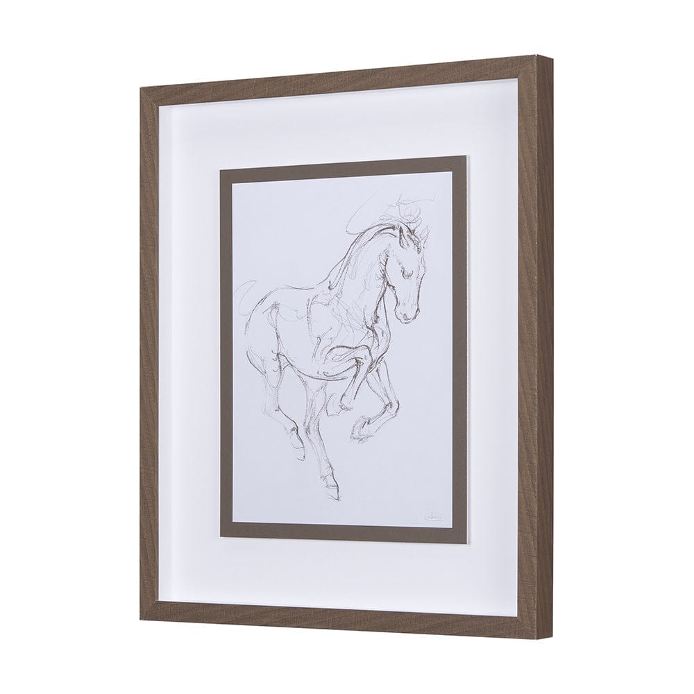 Mercana - Horse I by Mercana Studio a Hand Embellished Textured Framed Art Print Matted under Glass - 14301 view 2