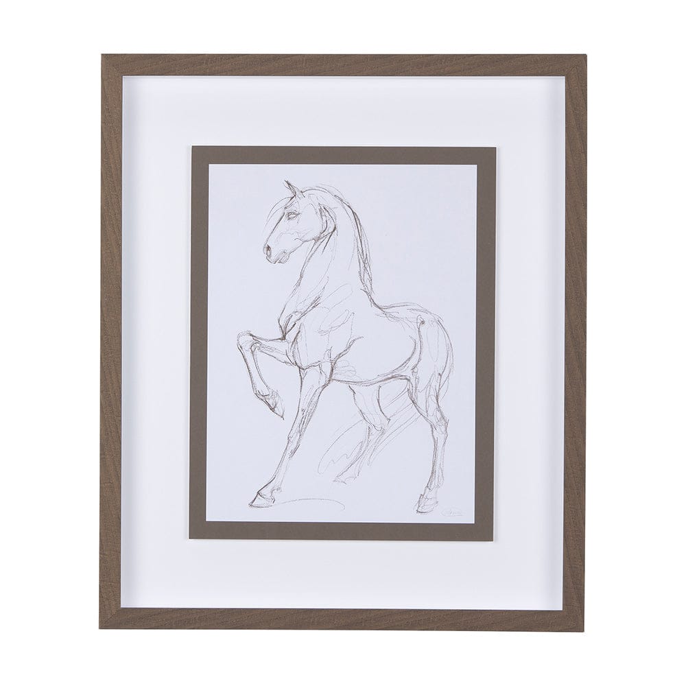 Mercana - Horse II by Mercana Studio a Hand Embellished Textured Framed Art Print Matted under Glass - 14302 view 1