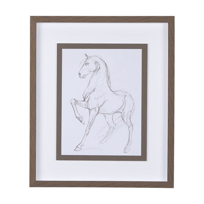Mercana - Horse II by Mercana Studio a Hand Embellished Textured Framed Art Print Matted under Glass - 14302 view 1