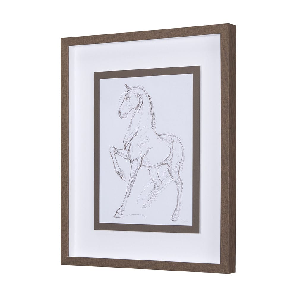 Mercana - Horse II by Mercana Studio a Hand Embellished Textured Framed Art Print Matted under Glass - 14302 view 2