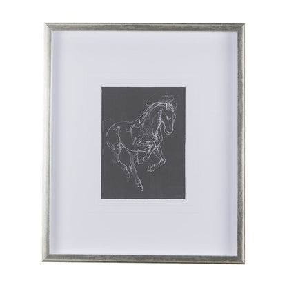 Mercana - Horse III by Mercana Studio a Hand Embellished Textured Framed Art Print Matted under Glass - 14293 view 1