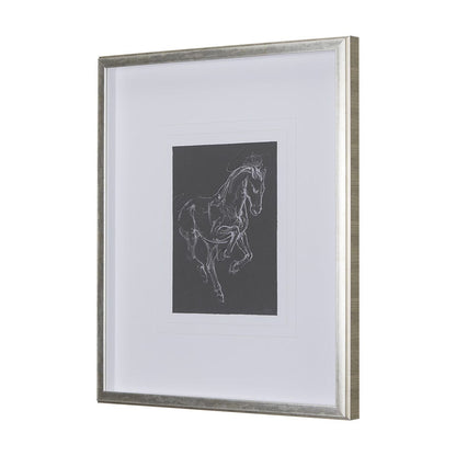 Mercana - Horse III by Mercana Studio a Hand Embellished Textured Framed Art Print Matted under Glass - 14293 view 2