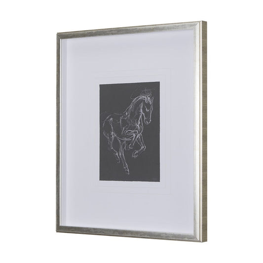 Mercana - Horse III by Mercana Studio a Hand Embellished Textured Framed Art Print Matted under Glass - 14293 view 2