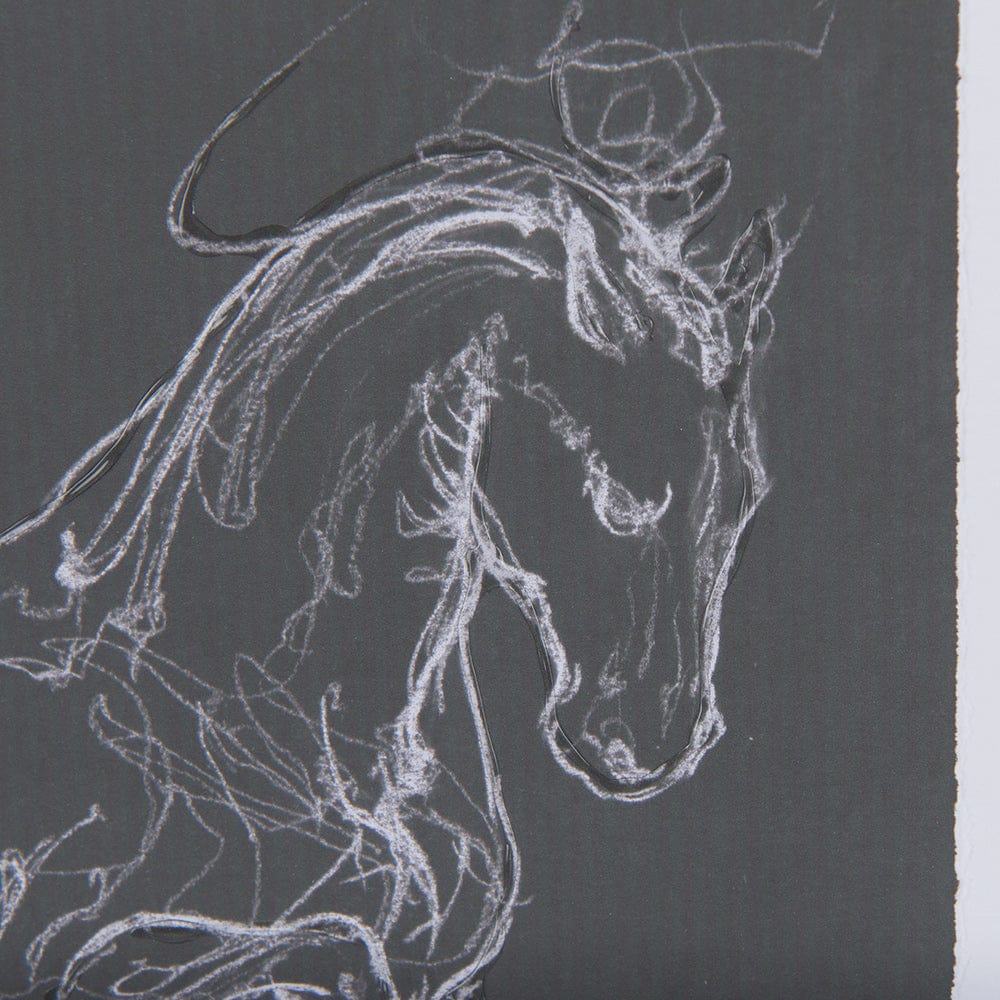 Mercana - Horse III by Mercana Studio a Hand Embellished Textured Framed Art Print Matted under Glass - 14293 view 6
