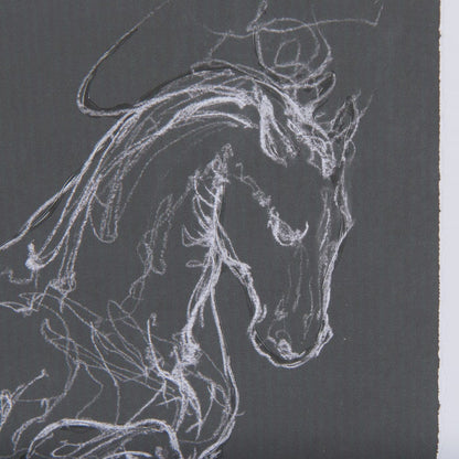 Mercana - Horse III by Mercana Studio a Hand Embellished Textured Framed Art Print Matted under Glass - 14293 view 6