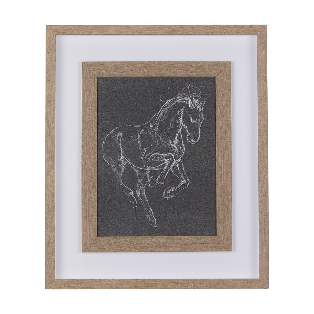 Mercana - Horse III by Mercana Studio a Hand Embellished Textured Framed Art Print Matted under Glass - 14327 view 1