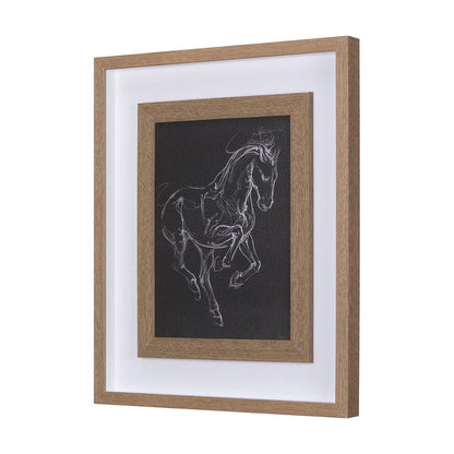 Mercana - Horse III by Mercana Studio a Hand Embellished Textured Framed Art Print Matted under Glass - 14327 view 2