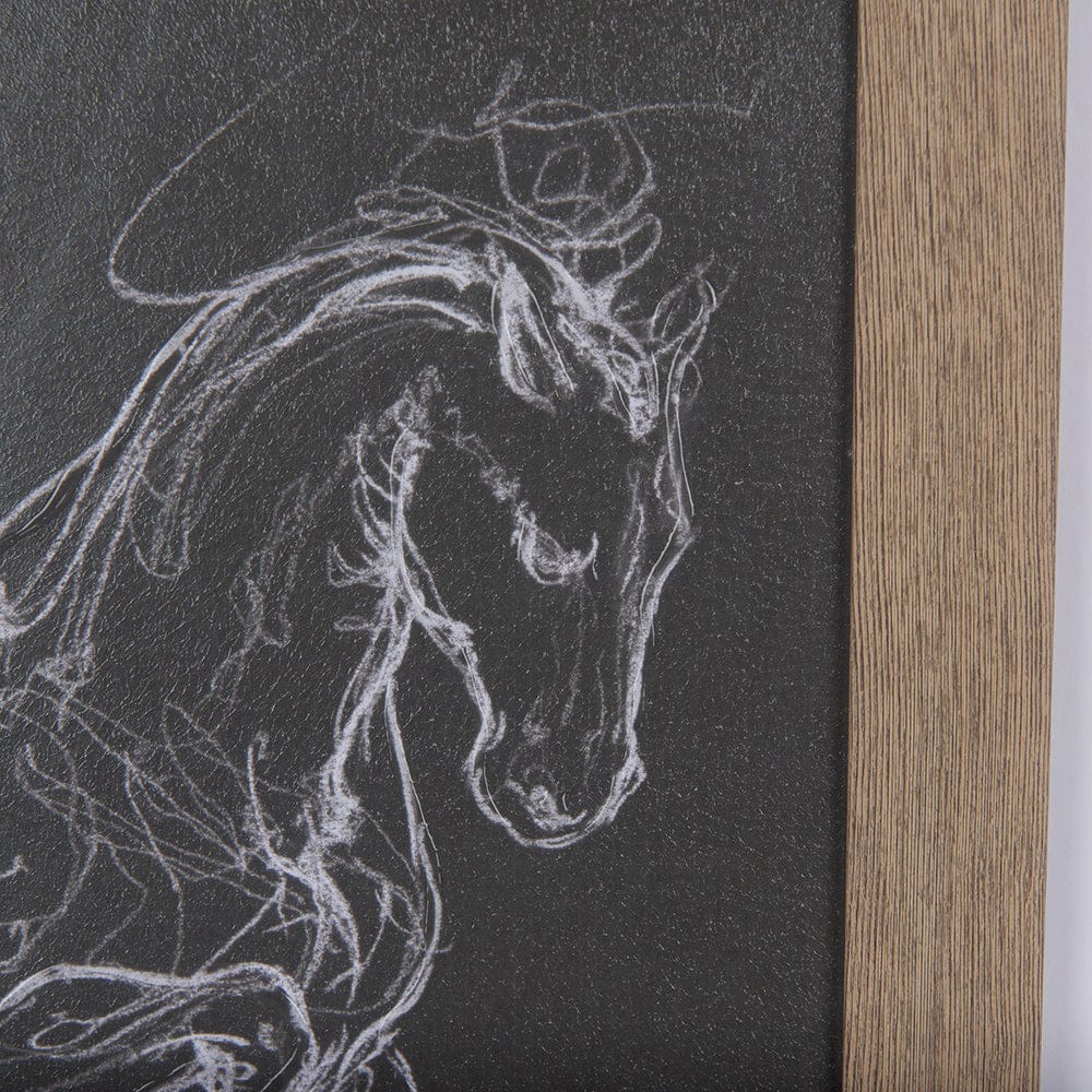 Mercana - Horse III by Mercana Studio a Hand Embellished Textured Framed Art Print Matted under Glass - 14327 view 7