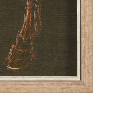 Mercana - Horse III Olive by Mercana Studio a Hand Embellished Textured Framed Art Print - 15195 view 3