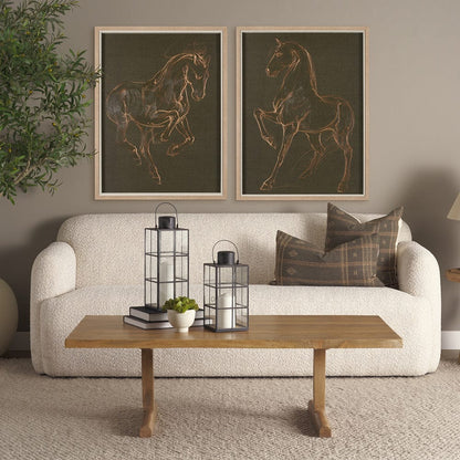 Mercana - Horse III Olive by Mercana Studio a Hand Embellished Textured Framed Art Print - 15195 view 8