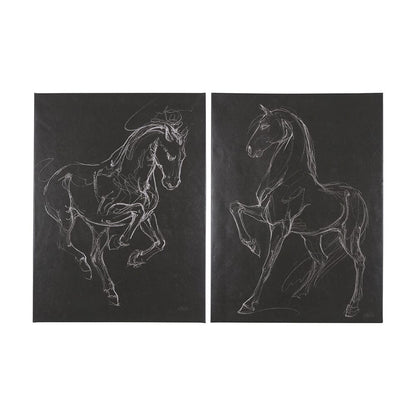 Mercana - Horse IV by Mercana Studio a Hand Embellished Textured Canvas - 102229-L view 8