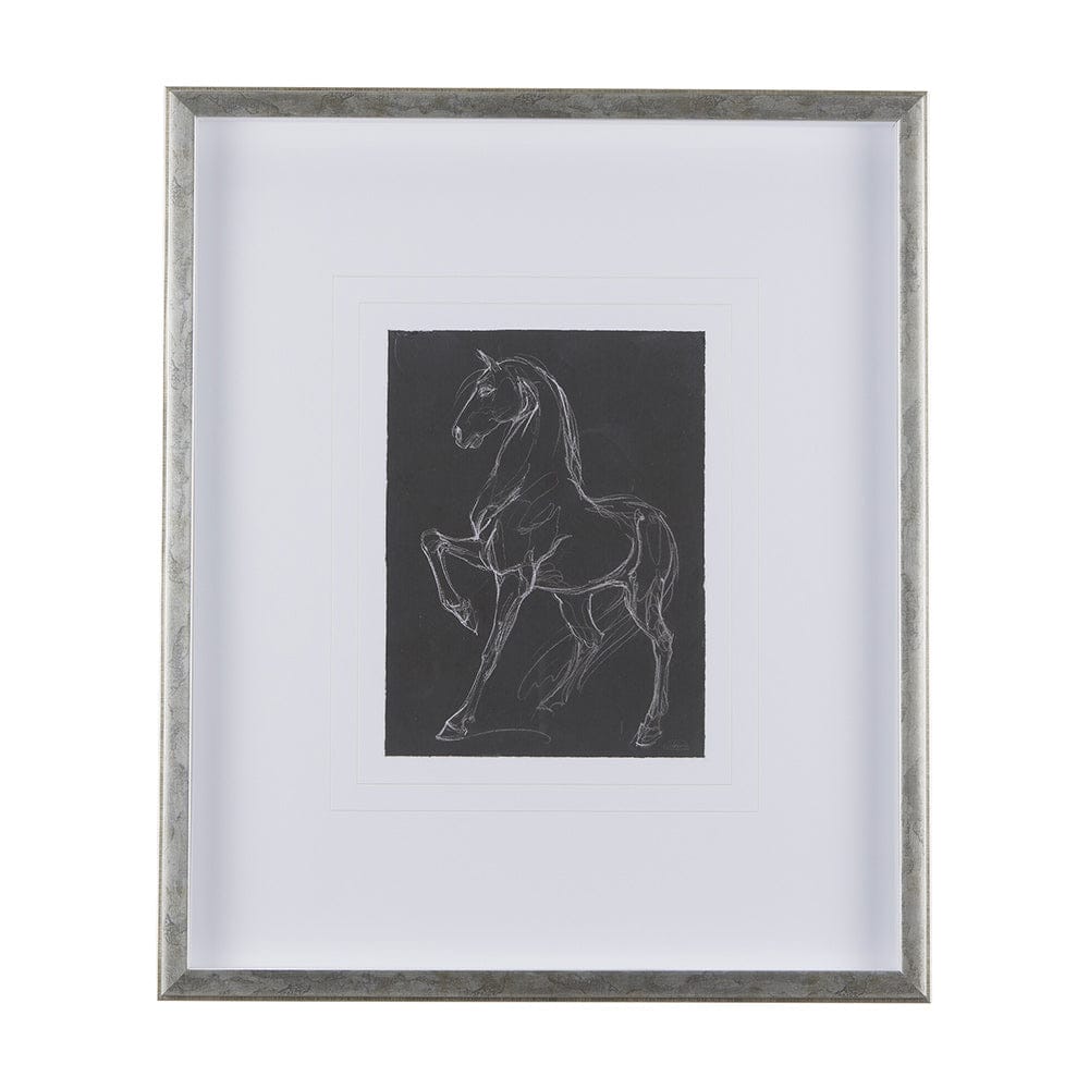 Mercana - Horse IV by Mercana Studio a Hand Embellished Textured Framed Art Print Matted under Glass - 14294 view 1