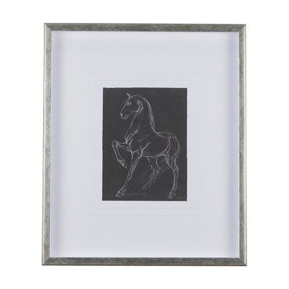 Mercana - Horse IV by Mercana Studio a Hand Embellished Textured Framed Art Print Matted under Glass - 14294 view 1