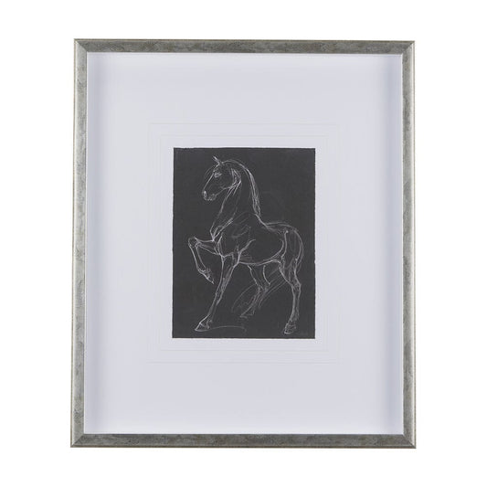 Mercana - Horse IV by Mercana Studio a Hand Embellished Textured Framed Art Print Matted under Glass - 14294 view 1