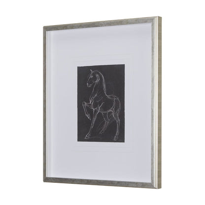 Mercana - Horse IV by Mercana Studio a Hand Embellished Textured Framed Art Print Matted under Glass - 14294 view 2