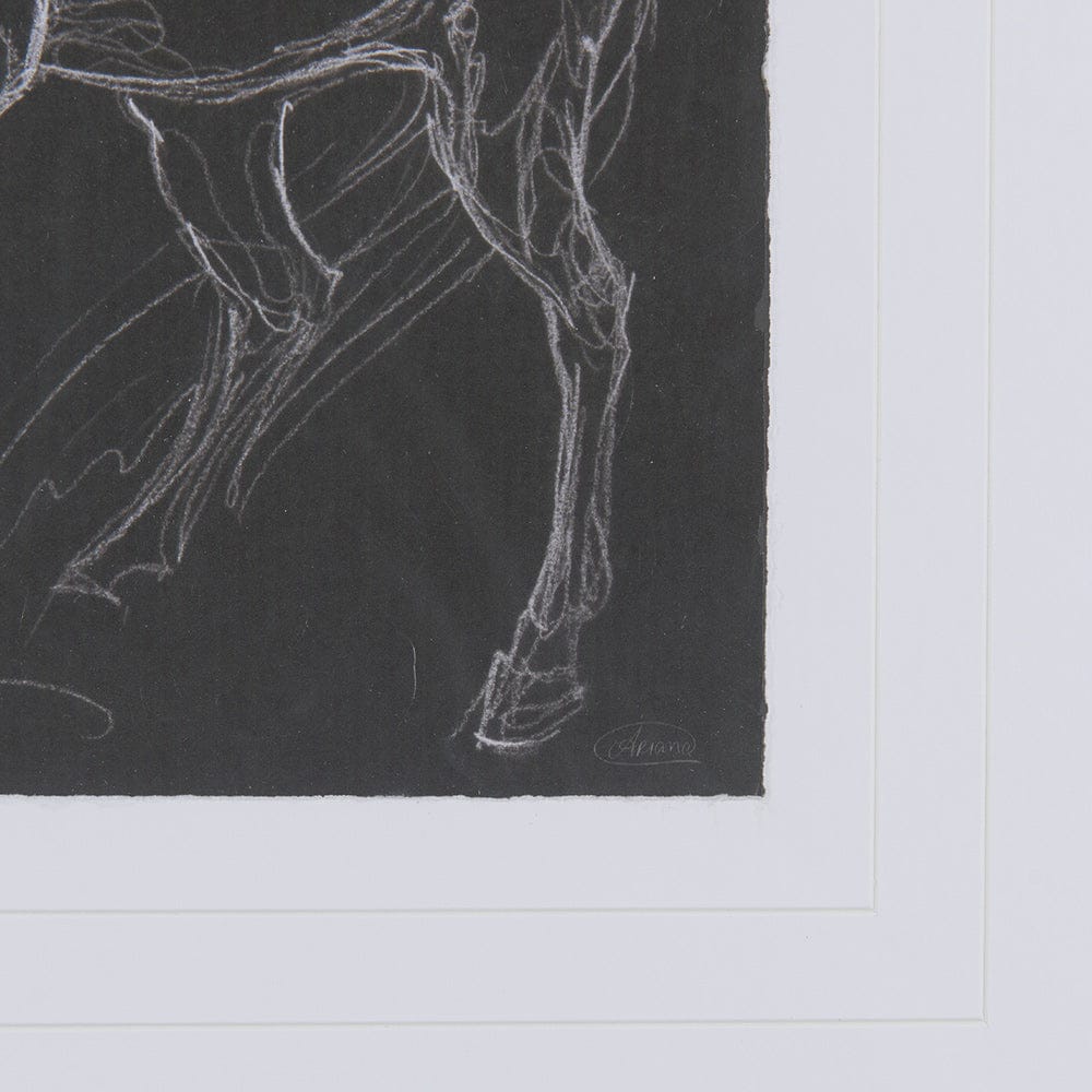 Mercana - Horse IV by Mercana Studio a Hand Embellished Textured Framed Art Print Matted under Glass - 14294 view 6