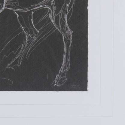 Mercana - Horse IV by Mercana Studio a Hand Embellished Textured Framed Art Print Matted under Glass - 14294 view 6