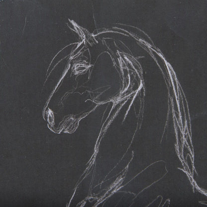 Mercana - Horse IV by Mercana Studio a Hand Embellished Textured Framed Art Print Matted under Glass - 14294 view 7