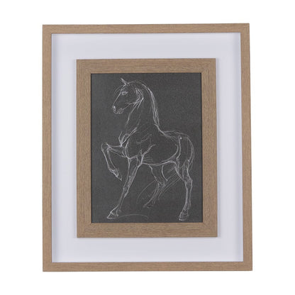 Mercana - Horse IV by Mercana Studio a Hand Embellished Textured Framed Art Print Matted under Glass - 14328 view 1
