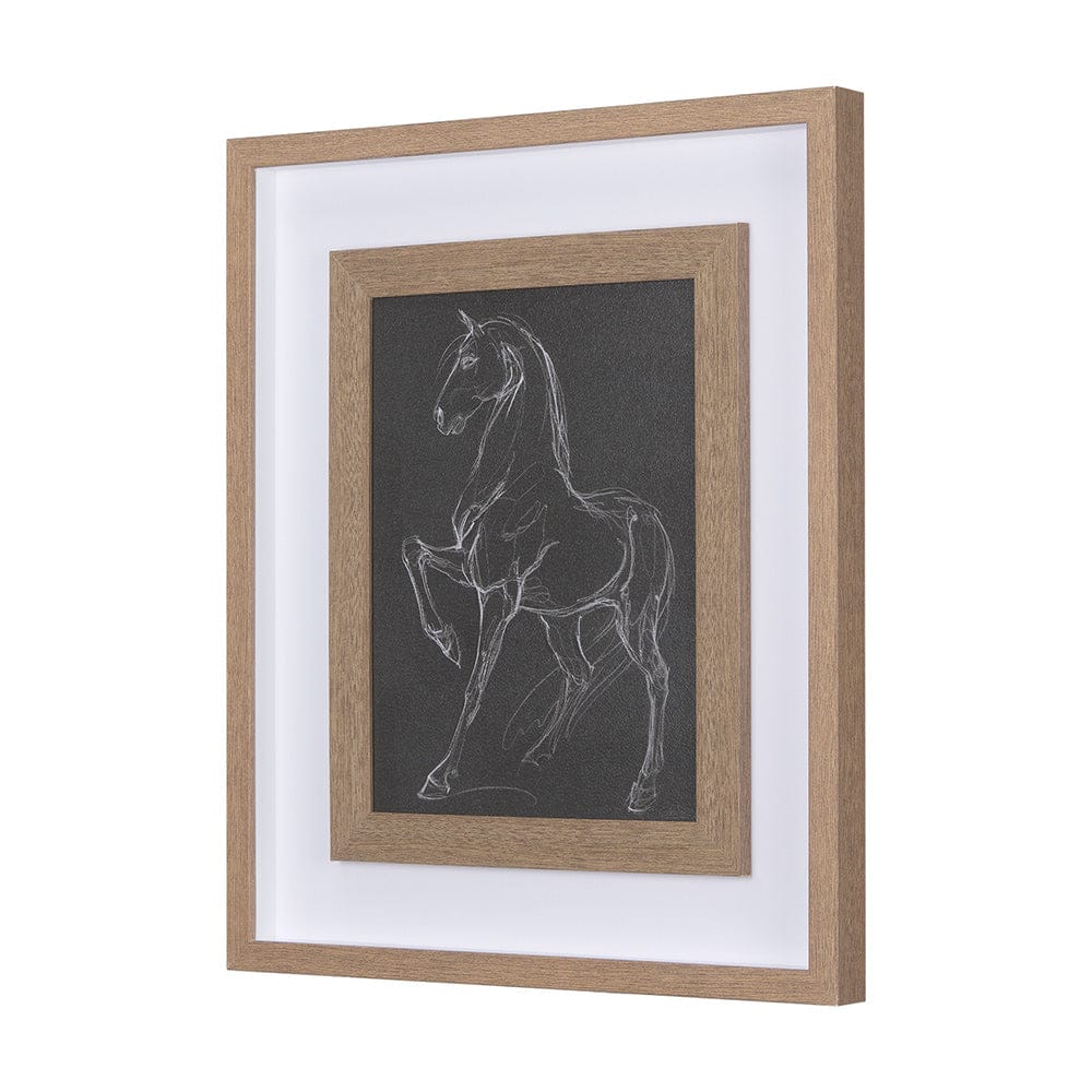 Mercana - Horse IV by Mercana Studio a Hand Embellished Textured Framed Art Print Matted under Glass - 14328 view 2