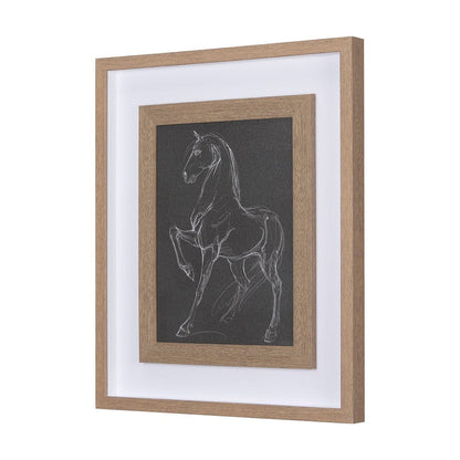Mercana - Horse IV by Mercana Studio a Hand Embellished Textured Framed Art Print Matted under Glass - 14328 view 2