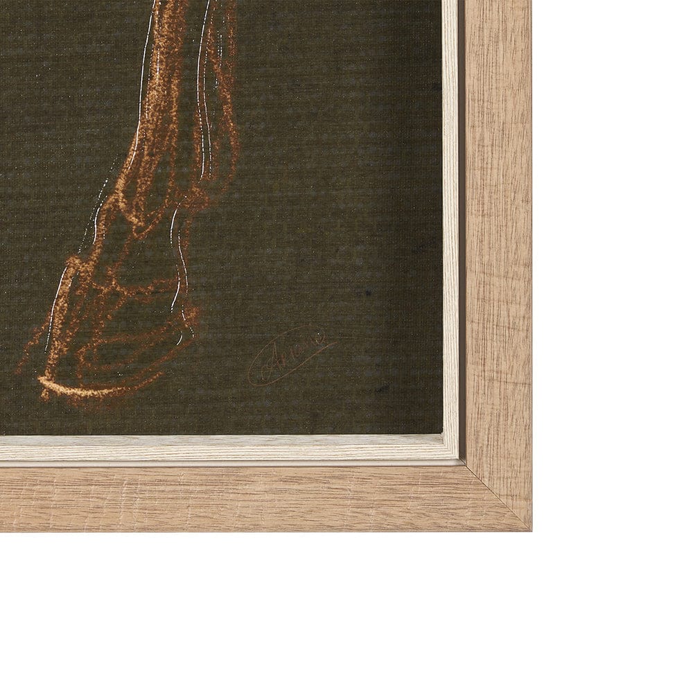 Mercana - Horse IV Olive by Mercana Studio a Hand Embellished Textured Framed Art Print - 15196 view 3