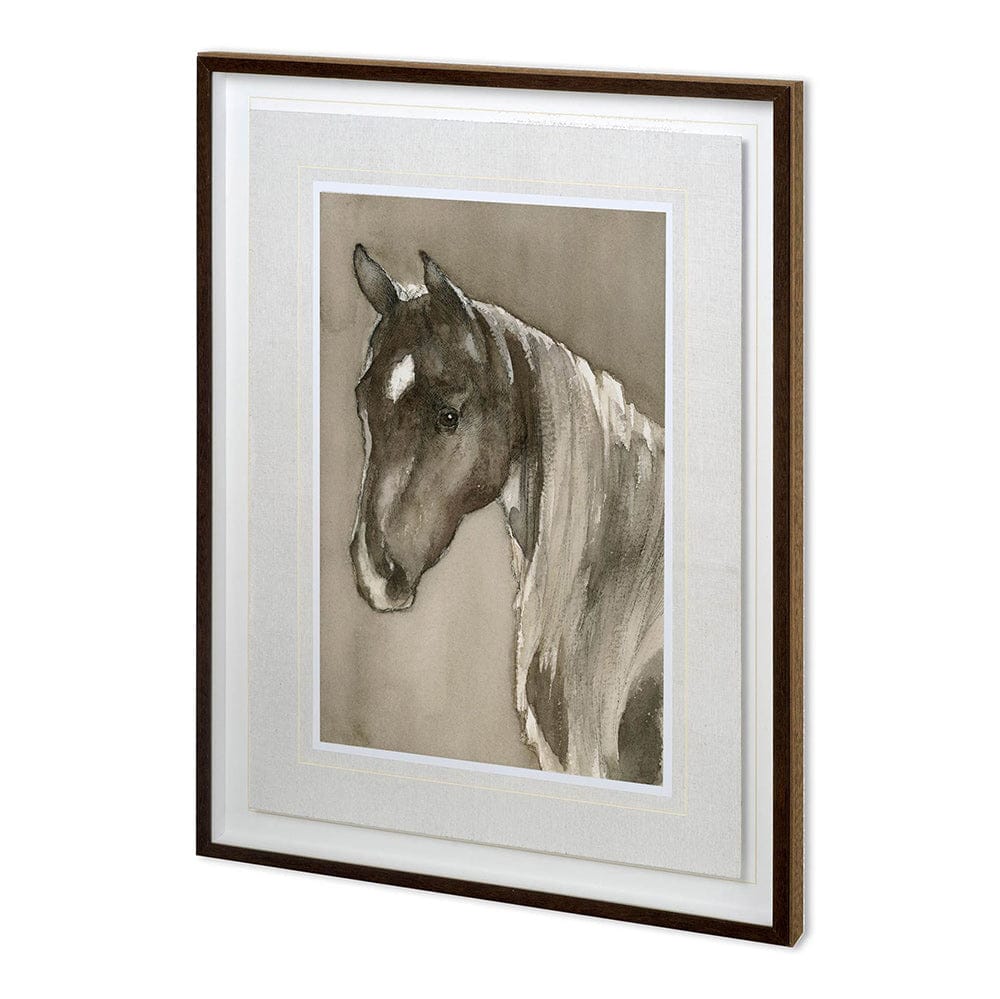 Mercana - Horse Portrait II by Mercana Studio a Hand Embellished Textured Framed Art Print Matted under Glass - 11991 view 1