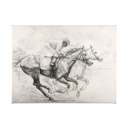 Mercana - Horse Racing I by Mercana Studio a Hand Embellished Textured Canvas - 101982-L view 1