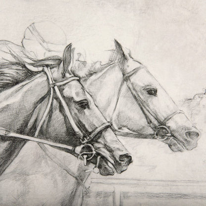 Mercana - Horse Racing I by Mercana Studio a Hand Embellished Textured Canvas - 101982-L view 6