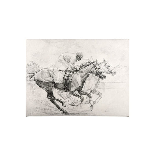 Mercana - Horse Racing I by Mercana Studio a Hand Embellished Textured Canvas - 101982-S view 1