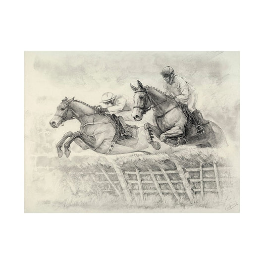 Mercana - Horse Racing II by Mercana Studio a Hand Embellished Textured Canvas - 101983-L view 1