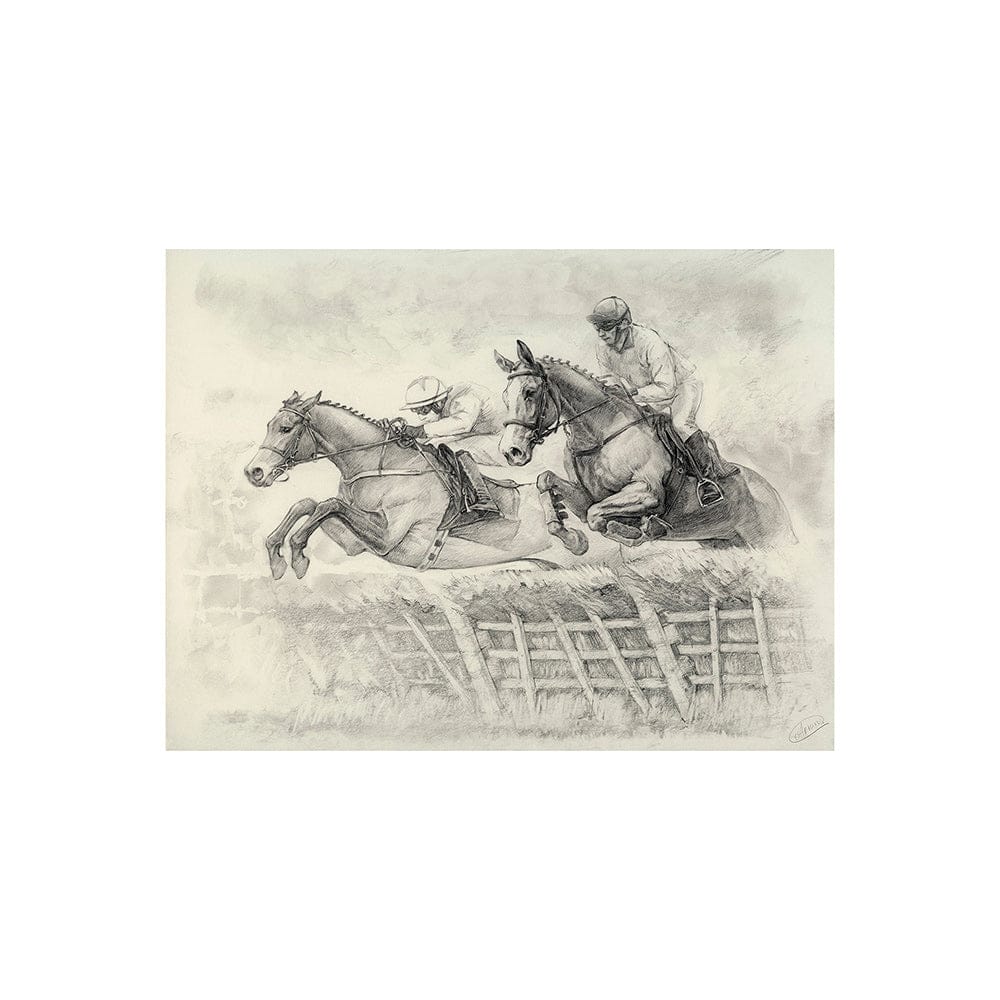 Mercana - Horse Racing II by Mercana Studio a Hand Embellished Textured Canvas - 101983-S view 1