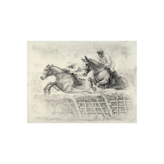 Mercana - Horse Racing II by Mercana Studio a Hand Embellished Textured Canvas - 101983-S view 1