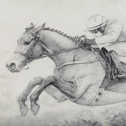 Mercana - Horse Racing II by Mercana Studio a Hand Embellished Textured Framed Art Print Matted under Glass - 13942 view 7