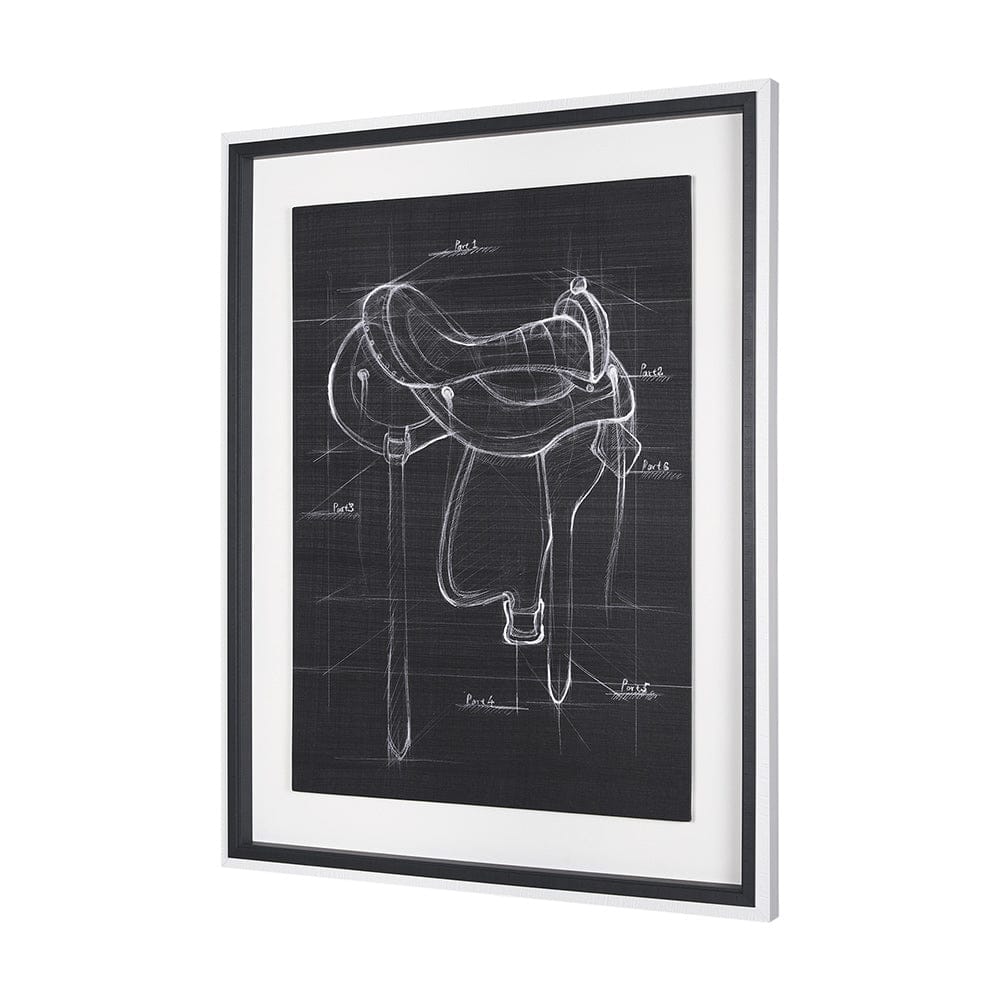 Mercana - Horse Seat Black II by Mercana Studio a Hand Embellished Textured Framed Art Print - 14984 view 2