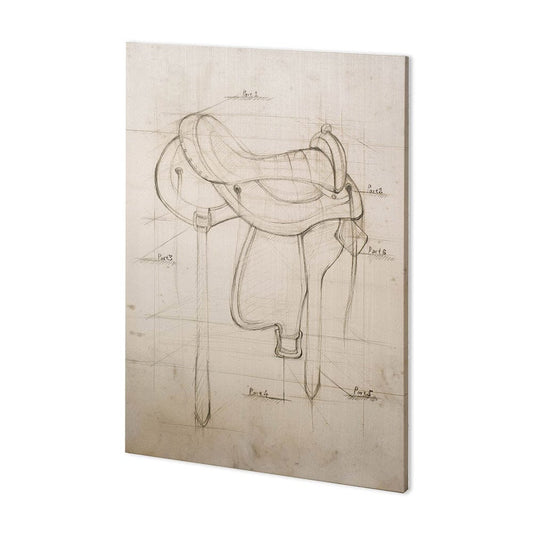 Mercana - Horse Seat II by Mercana Studio a Hand Embellished Textured Canvas - 100733-L view 1