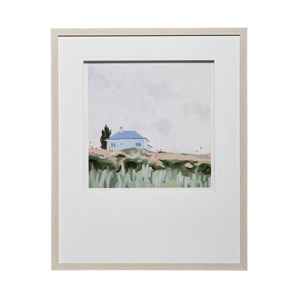 Mercana - House on a Hill II by Emma Scarvey a Hand Embellished Textured Framed Art Print Matted under Glass - 13082 view 1