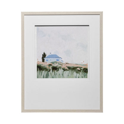 Mercana - House on a Hill II by Emma Scarvey a Hand Embellished Textured Framed Art Print Matted under Glass - 13082 view 1