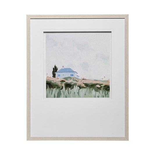 Mercana - House on a Hill II by Emma Scarvey a Hand Embellished Textured Framed Art Print Matted under Glass - 13082 view 1