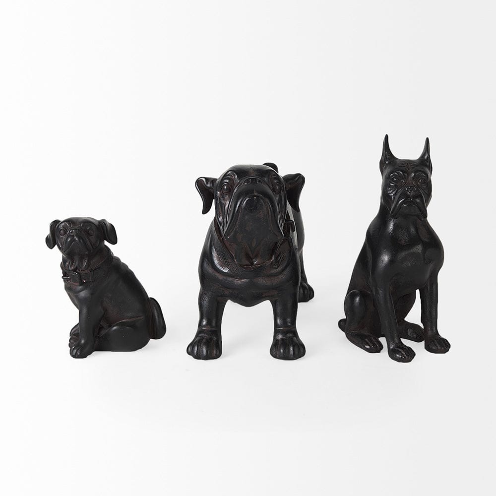 Mercana - Hugo 5L x 13W Black Resin Bulldog - 57799 view 3