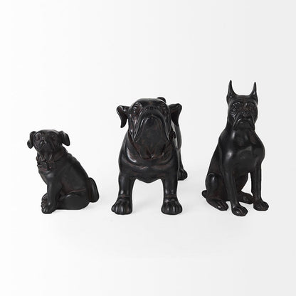 Mercana - Hugo 5L x 13W Black Resin Bulldog - 57799 view 3