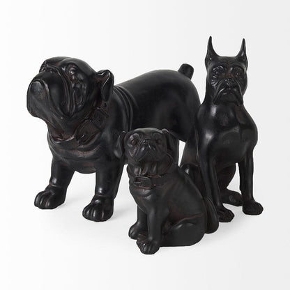Mercana - Hugo 5L x 13W Black Resin Bulldog - 57799 view 6