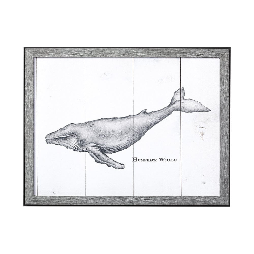 Mercana - Humpback Whale by Mercana Studio a Hand Embellished Textured Framed Art Print - 13563 view 1