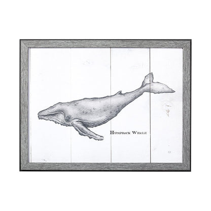 Mercana - Humpback Whale by Mercana Studio a Hand Embellished Textured Framed Art Print - 13563 view 1