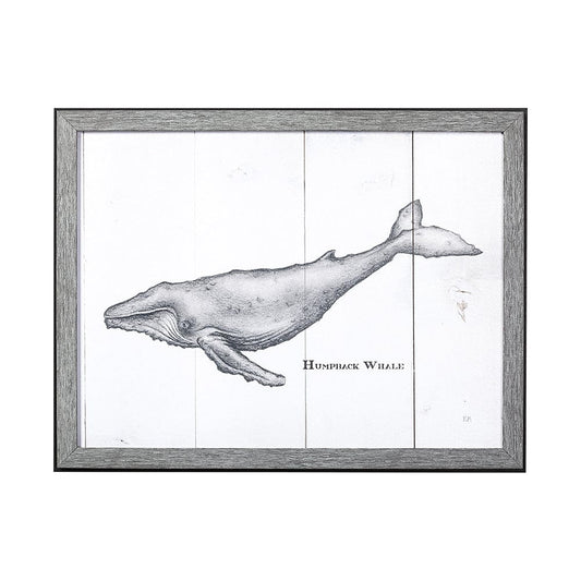 Mercana - Humpback Whale by Mercana Studio a Hand Embellished Textured Framed Art Print - 13563 view 1