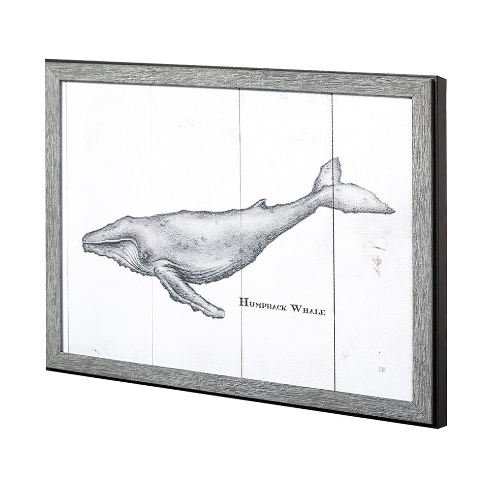 Mercana - Humpback Whale by Mercana Studio a Hand Embellished Textured Framed Art Print - 13563 view 2