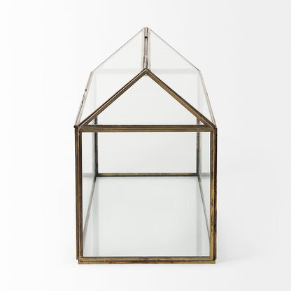 Mercana - Hutt 16L x 6W x 9H Gold Glass Terrarium Box - 68827 view 3