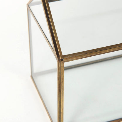 Mercana - Hutt 16L x 6W x 9H Gold Glass Terrarium Box - 68827 view 8