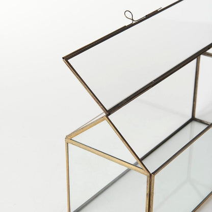 Mercana - Hutt 16L x 6W x 9H Gold Glass Terrarium Box - 68827 view 9
