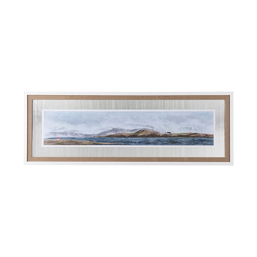 Mercana - Icelandic Seascape by Jonathan Klassen Hand Embellished Textured Framed Art Print Matted under Glass - 13761 view 1